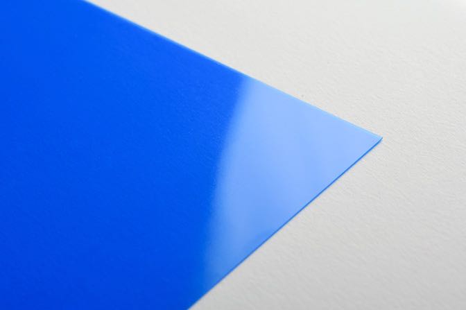 Blue Plastic Business Card Stock