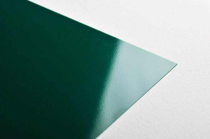 Green Plastic Business Card Stock